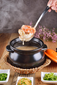 砂锅虾蟹粥