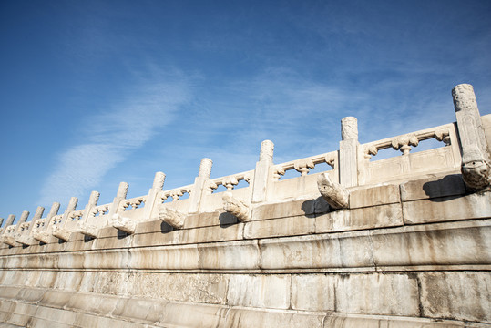 北京故宫汉白玉栏杆