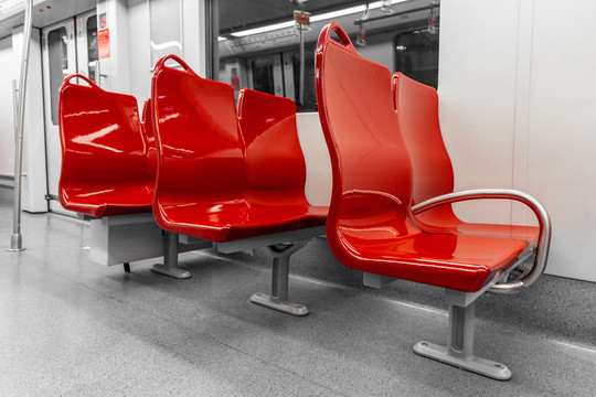 地铁车厢红椅