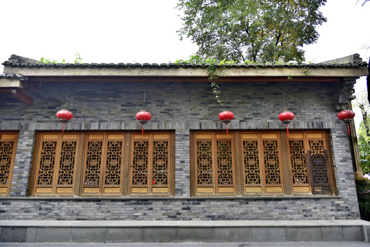 仿古实木窗