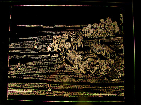 三潭印月壁画