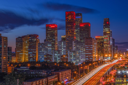 北京城市夜景