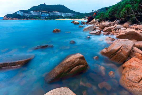 东澳岛南沙湾南沙咀全景