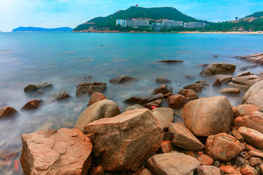 东澳岛南沙湾南沙咀全景