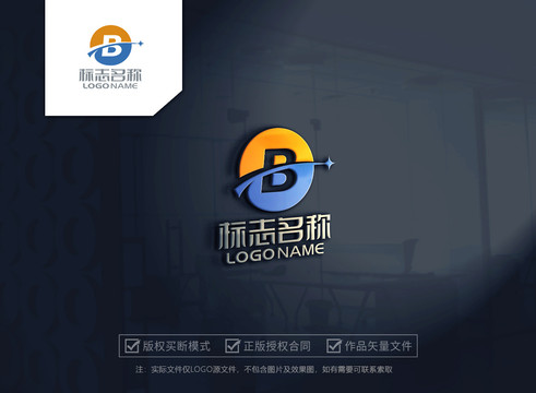 字母b科技logo