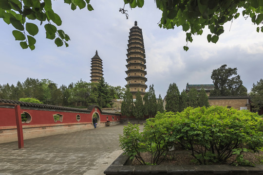 中国山西太原市永祚寺景区风光