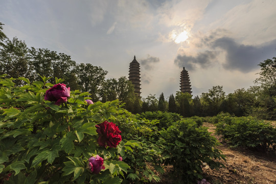 中国山西太原市永祚寺景区风光