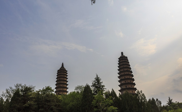 中国山西太原市永祚寺景区风光