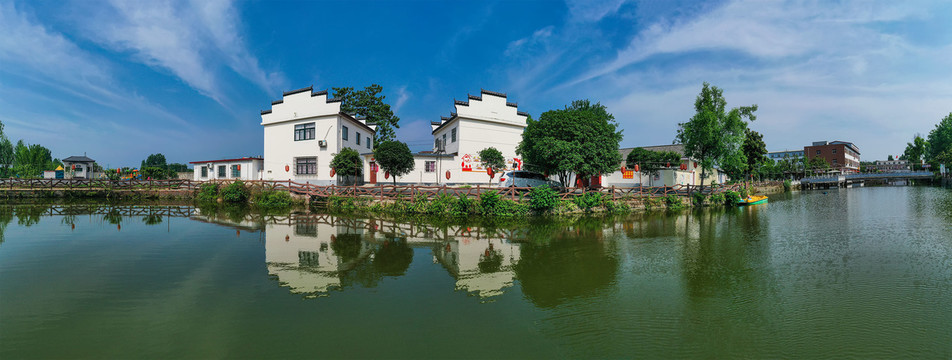 宽幅江南水乡风光