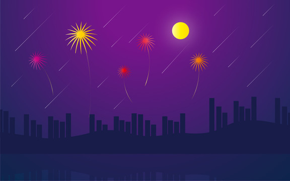 城市夜空