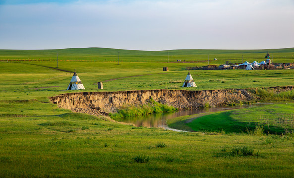 内蒙古呼伦贝尔大草原自然景色
