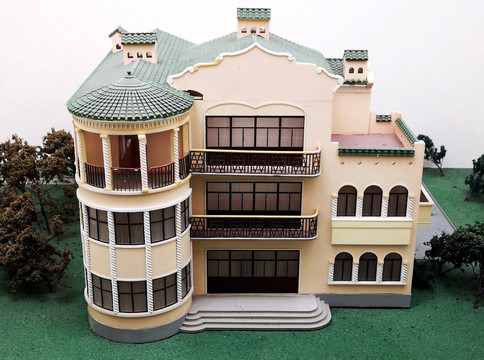 上海永福路西班牙风格住宅模型