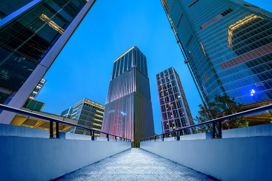 山东济南城市夜景