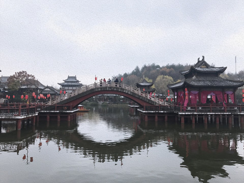 清明上河图油画