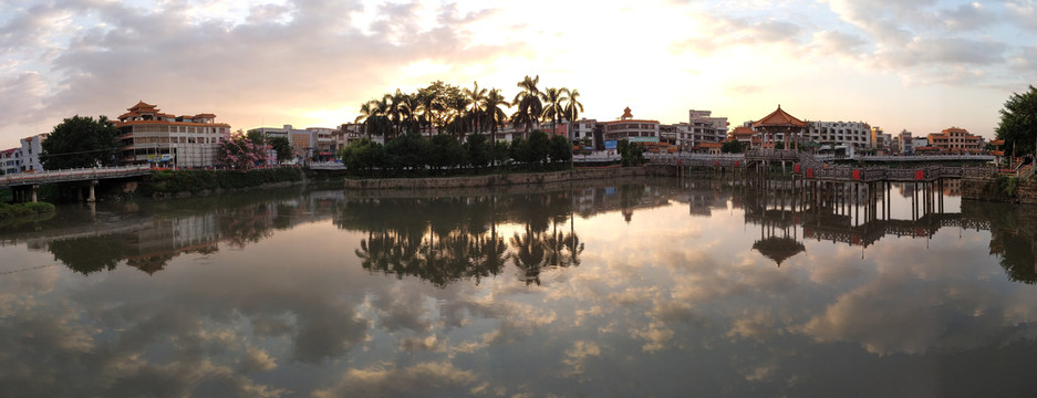 棉湖镇雲湖全景风景