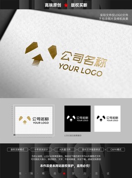 金融科技logo金色