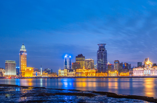 外滩浦西夜景全景