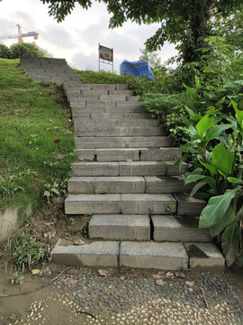 公园石头台阶