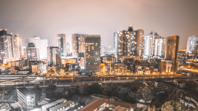 株洲市火车站翻修夜景图