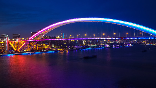 卢浦大桥彩灯