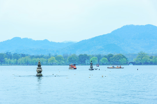 杭州西湖景区小瀛洲三潭印月