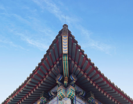 中国风榫卯木雕飞檐