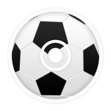 世界杯普通足球图案塑料光盘CD