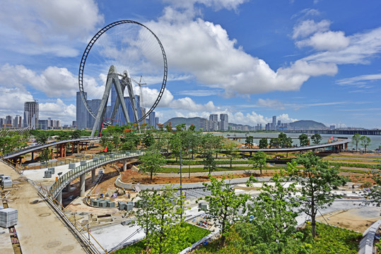 华侨城欢乐港湾建设场景