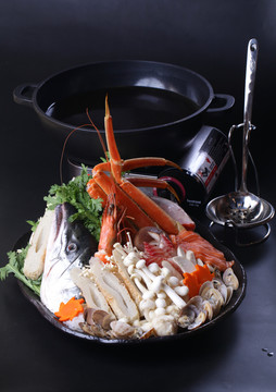 寿喜锅海鲜锅