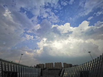 哈尔滨西客站上空的云