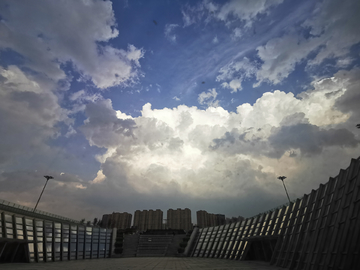 哈尔滨西客站上空的云