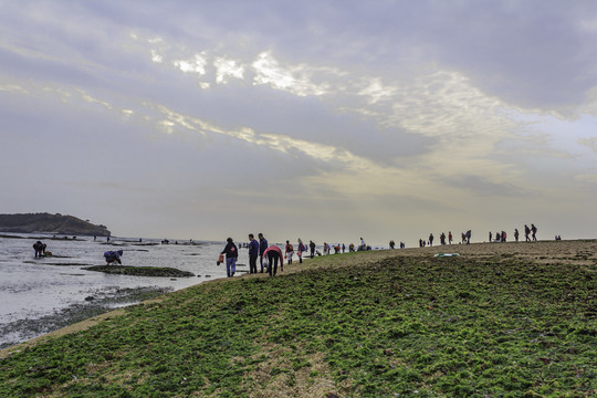 大连滨海路付家庄海边