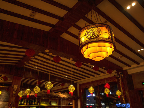 传统民俗饭店装饰灯