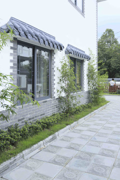 新中式唐语砖雕别墅院落展示