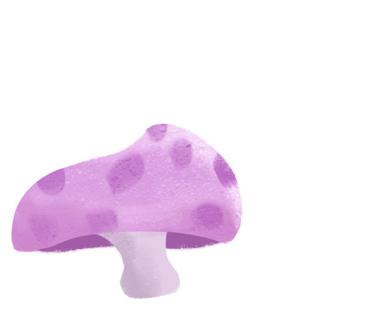 紫色小清新风格紫色蘑菇