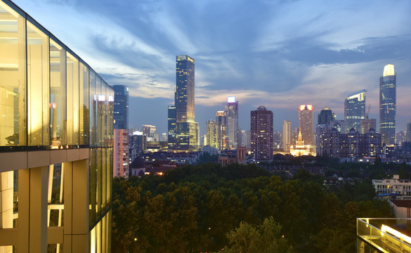 上海浦西城市夜景