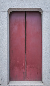 中式传统红色实木门