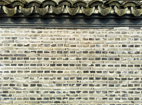 中式青砖屋檐