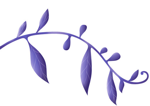 清新质感蓝紫色藤蔓植物纹理