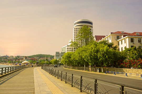 青岛汇泉湾沿海步行观光道