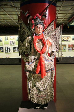 京剧人物蜡像武将