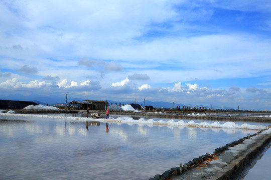 海南莺歌海盐田风光