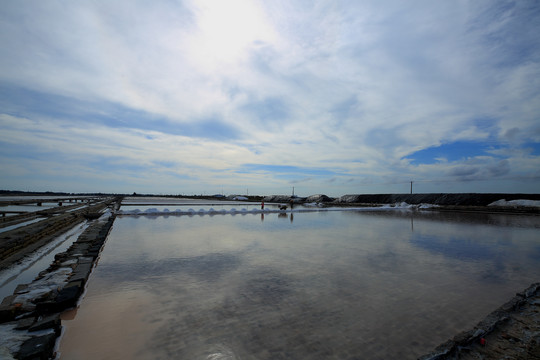 海南莺歌海盐田风光