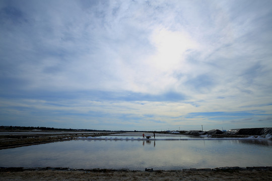 海南莺歌海盐田风光