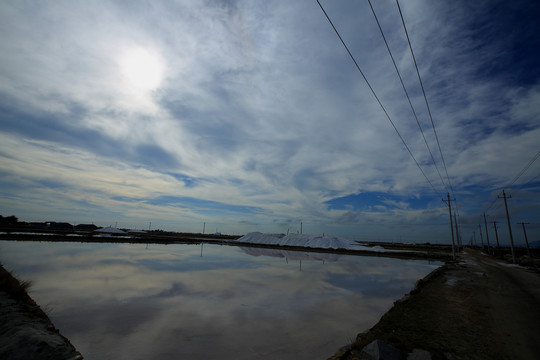 海南莺歌海盐田风光