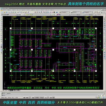 连锁大药房CAD平面布置图