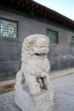 狮子门墩石雕