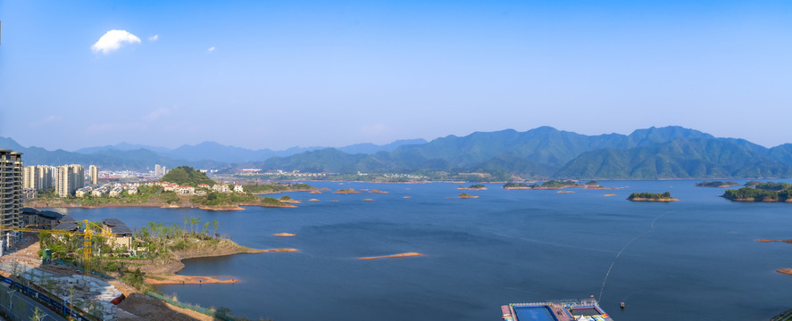 千岛湖珍珠半岛区域全景图