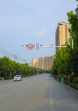 城北大道西路交通标示牌