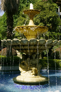 欧式中庭水景园林喷泉天使雕塑